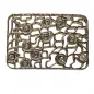 Preview: Design Belt Buckle white gold plated, set with rhinestones