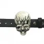Preview: Belt Buckle Skull with black flames with belt