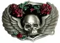 Preview: Belt Buckle Skull with Roses