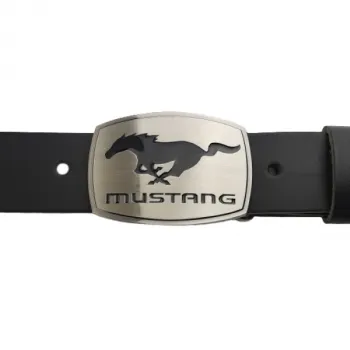 Belt Buckle Ford Mustang Pony silver/black with belt