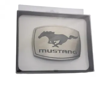 Belt Buckle Ford Mustang Pony silver/black unpackaged front