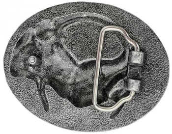 Gürtelschnalle Pferdekopf Rückseite