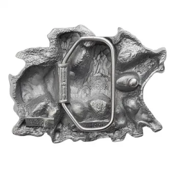 Belt Buckle Wolf Pack, Wolves in a Pack + Skulls back