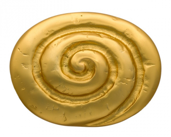 Design Belt Buckle Snail Fossil satin gold from Umjubelt