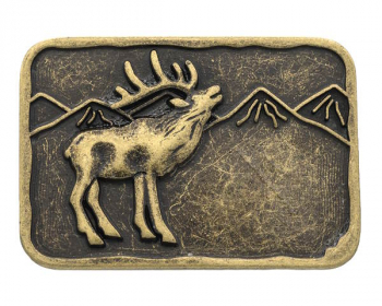 Design Belt Buckle Wild Deer gold from Umjubelt