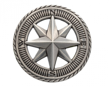 Design Belt Buckle Compass silver from Umjubelt