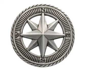 Design Belt Buckle Compass silver from Umjubelt