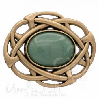 Design Belt Buckle Moorland gold green from Umjubelt