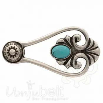 Design Belt Buckle Movie silver turquoise from Umjubelt