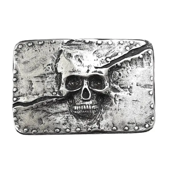 Design Belt Buckle Skull with crack