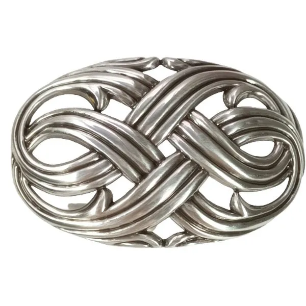 Design Belt Buckle Tendril, silver plated