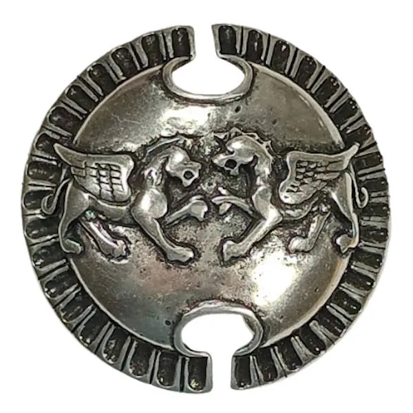 Design Belt Buckle: Two St. Mark's Lions