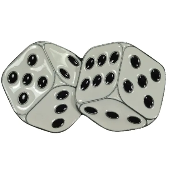 Belt Buckle Two Game Dice - Pair of Dice