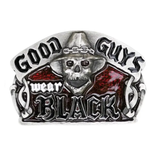 Belt Buckle Good Guys Wear Black