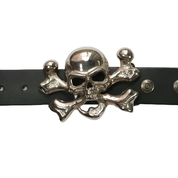 Belt Buckle Skull with bones with belt