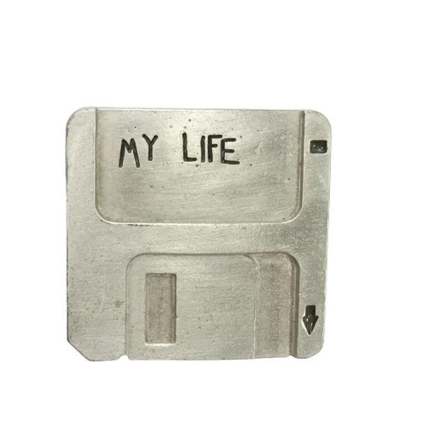 Gürtelschnalle Diskette / Floppy Disc - My Life