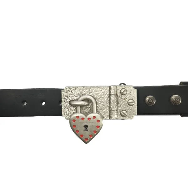 Belt Buckle Heart Lock with belt