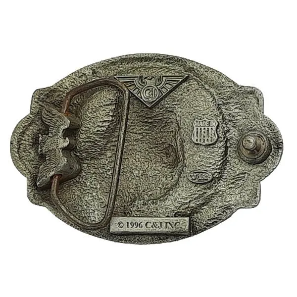 Belt Buckle Wolf Head + Decorations back