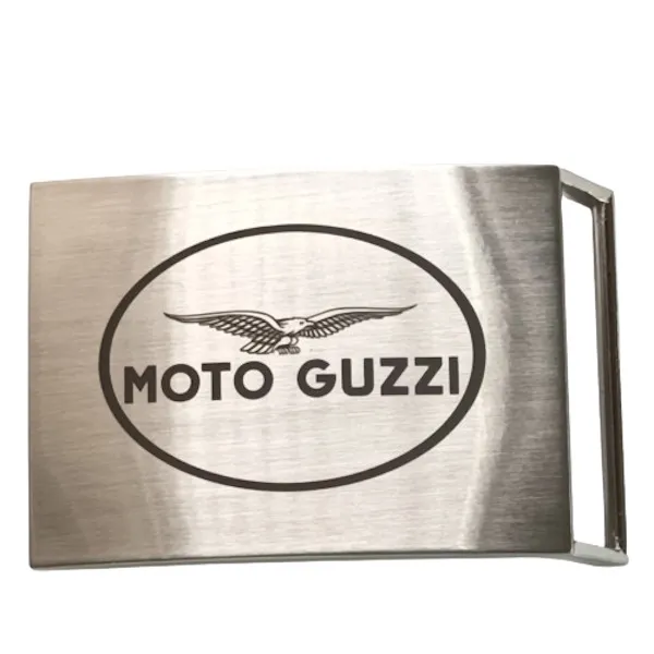 Individuelle Gürtelschnalle mit Logo laser graviert Moto Guzzi