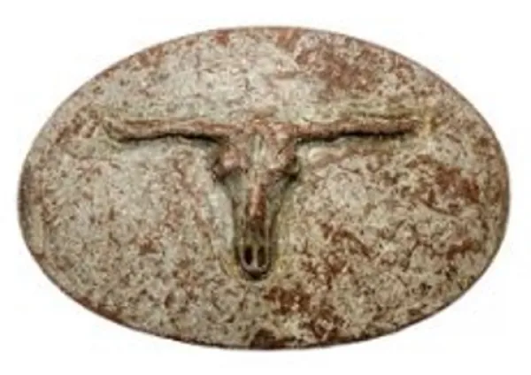 Guertelschnalle Skull antik