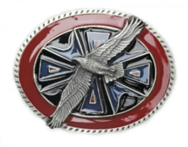 Belt Buckle Flying Eagle + Indian Decor