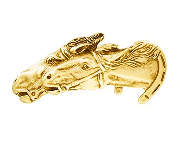 Design Belt Buckle Running Horses gold from Umjubelt