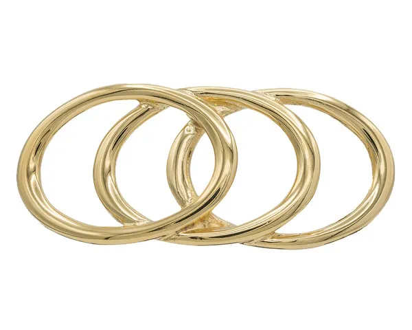 Design Gürtelschnalle Ovale Ringe gold von Umjubelt