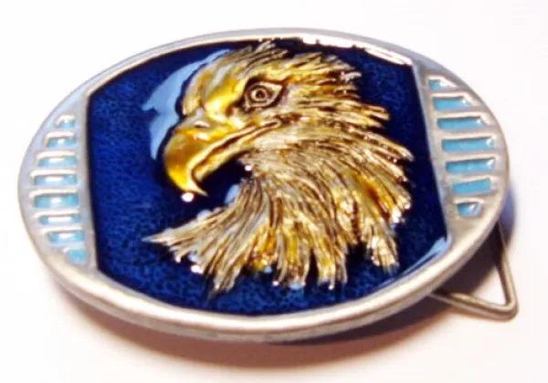 Belt Buckle Golden Eagle Head