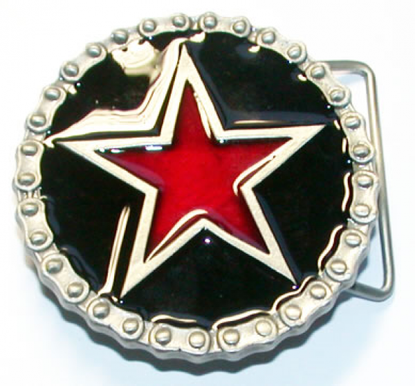 red star belt buckle