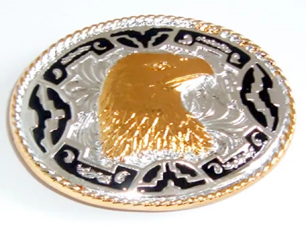 Belt Buckle Gold-Plated Eagle Head