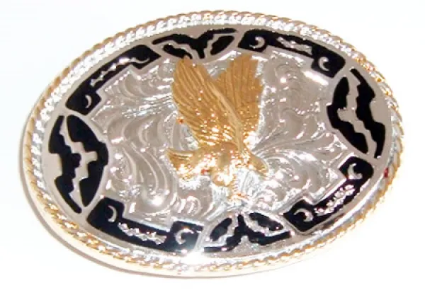 Belt Buckle Gold-Plated Eagle in Flight