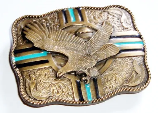 Belt Buckle Flying Eagle + Cross