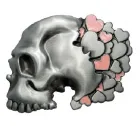 Belt Buckle Skull with hearts